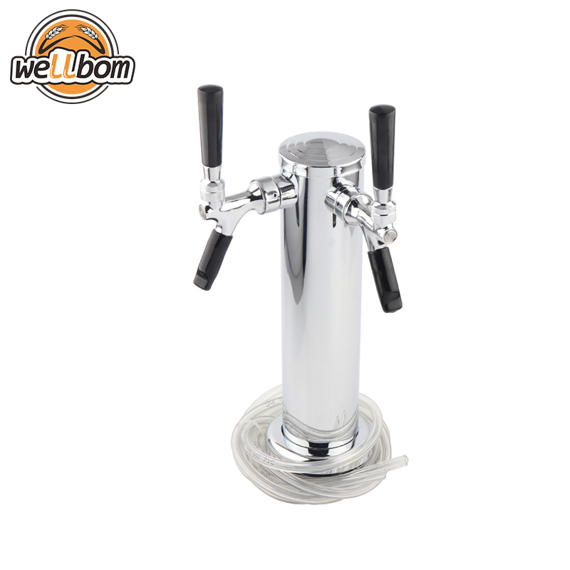 New Homebrew Double tap beer tower,beer tap Draft Beer Tower with best quality